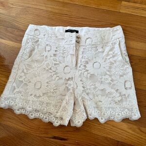 Max and Riley Ivory Lace Shorts